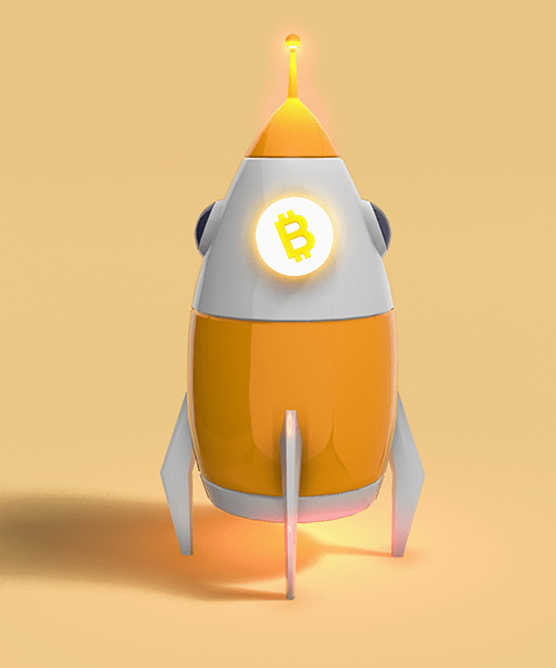 NFTs Bitcoin Rocket Art by Choong Deng Xiang