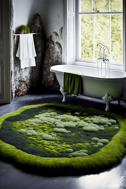 Moss Bath Mat DIY Bathroom Photography