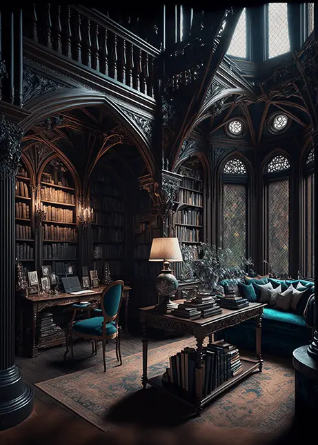 Dark Academia Aesthetic Vintage Interior Design