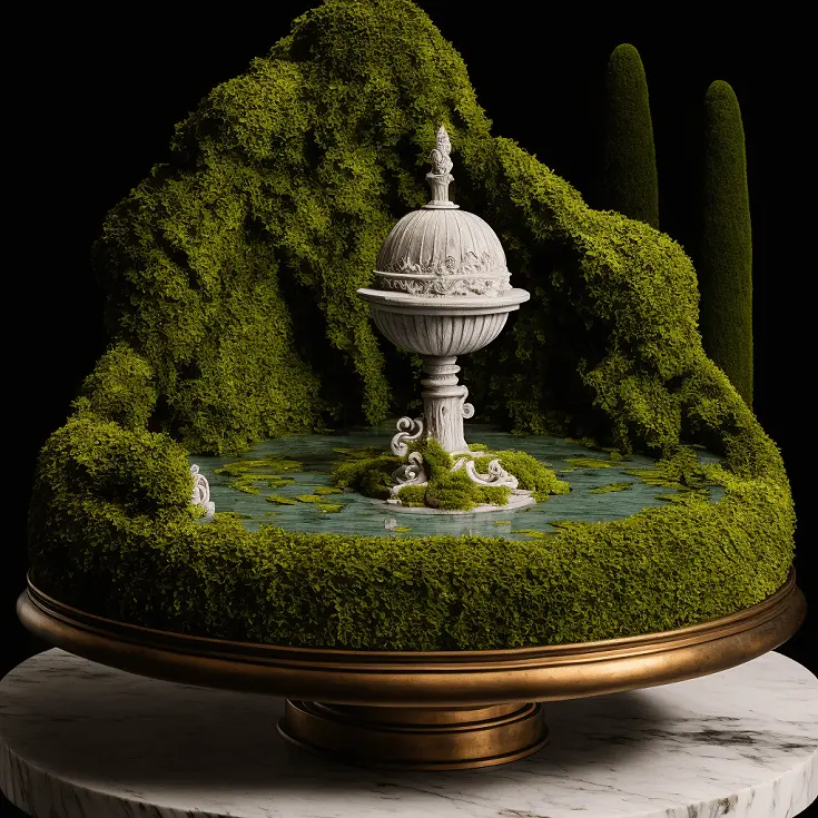 Beautiful Dark Academia Aesthetic Tabletop Moss Garden Idea
