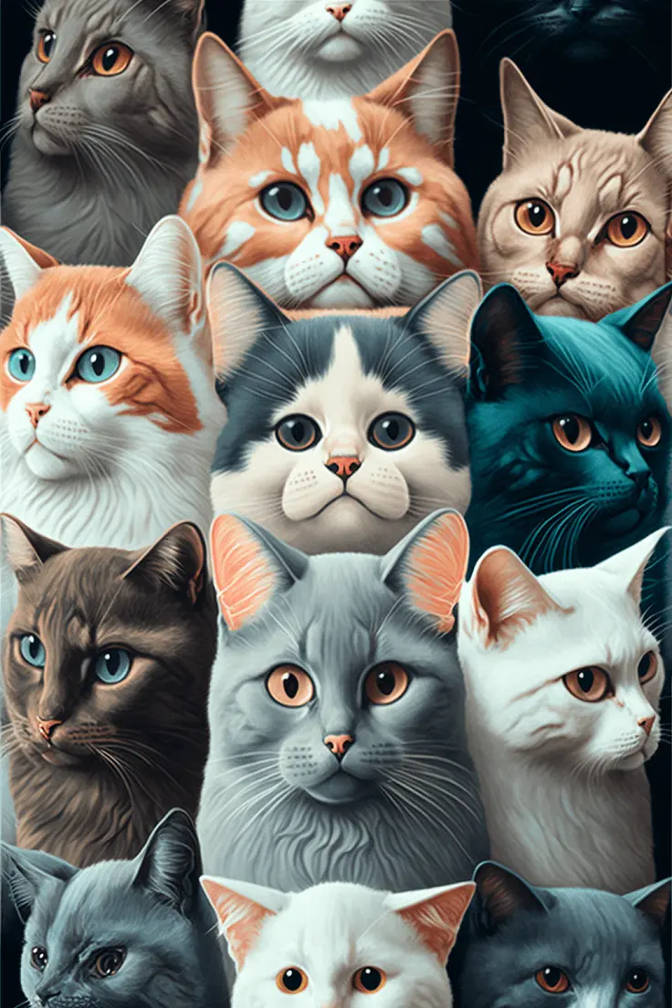 Cute I Phone Wallpaper of a Repeating Cat Background