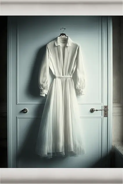 Long Sleeve White Maxi Dress Light Academia Aesthetic