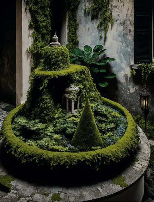 Tabletop Moss Garden in Italy