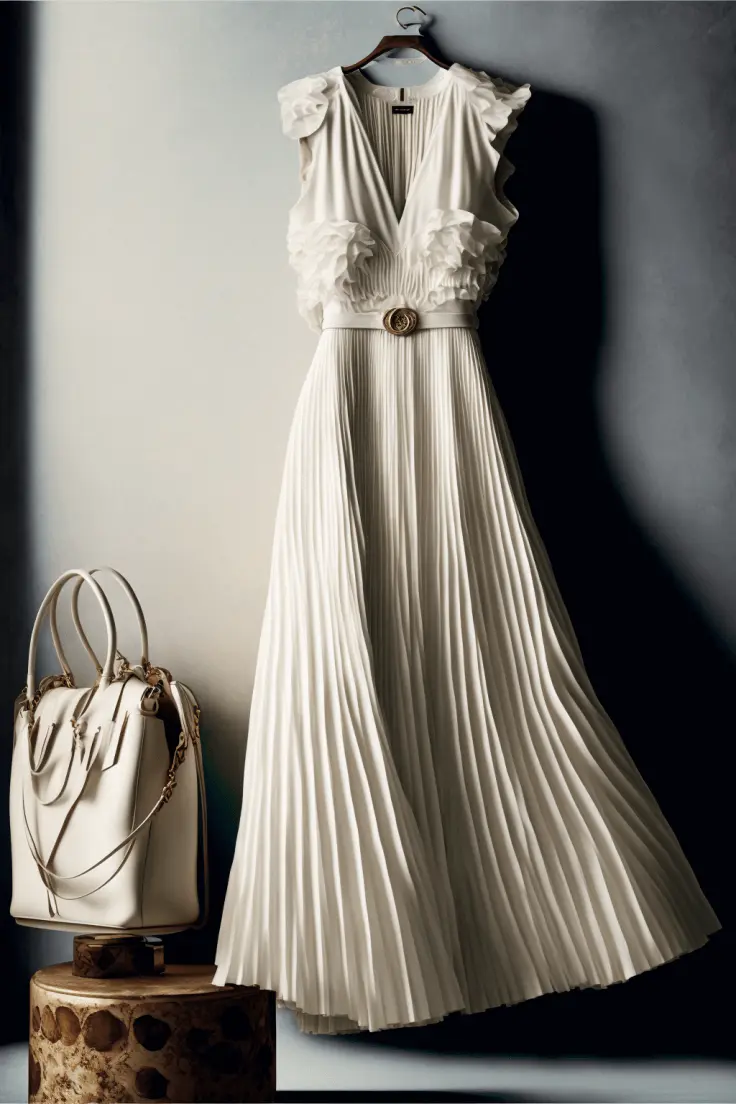 White Maxi Dress with Belt