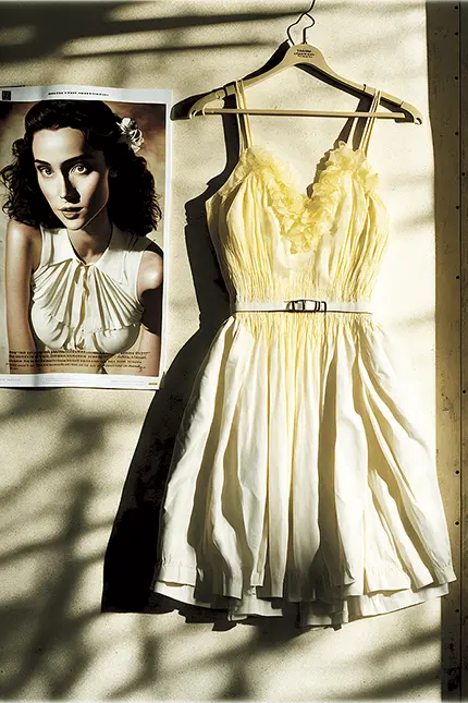Yellow Summer Dress on Hanger