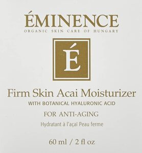Eminence Skincare Logo and label for Firm Skin Acai Moisturizer