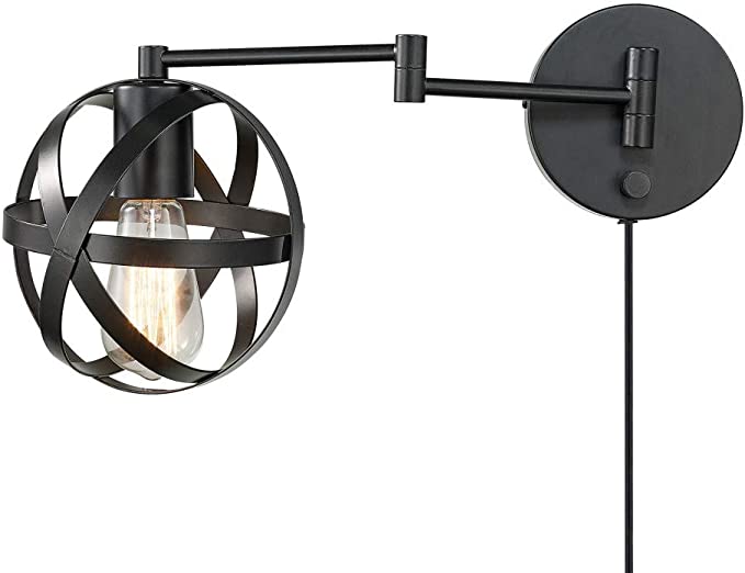 Dark Academia Lamp by Globe Electric 51544 Tatum Wall Sconce, Dark Bronze