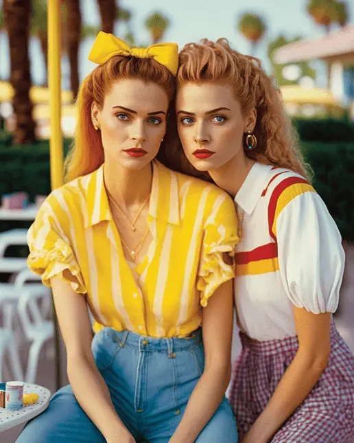 90s Fashion Models Wearing Summer Outfits and Mom Jeans
