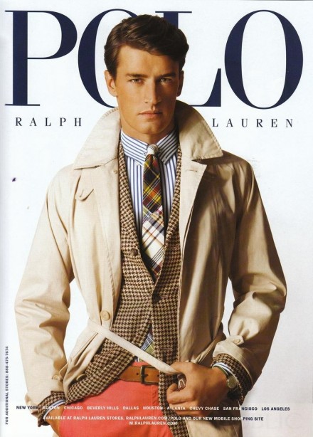 Preppy Dark Academia Aesthetic Male Model in Polo Ralph Lauren Summer Outfit