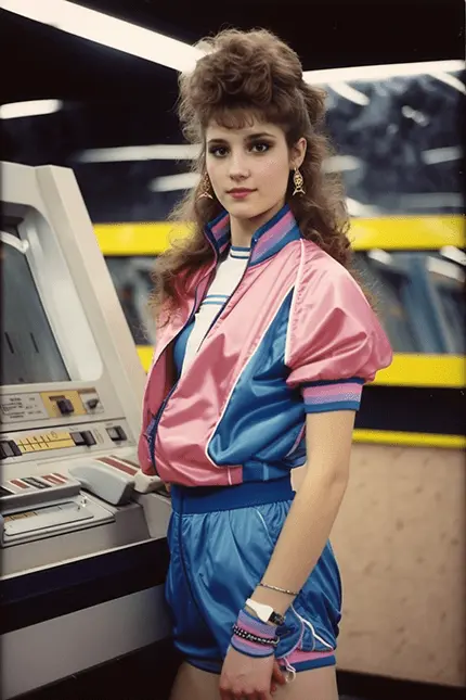80s Fashion Outfit with Big Hairstyle