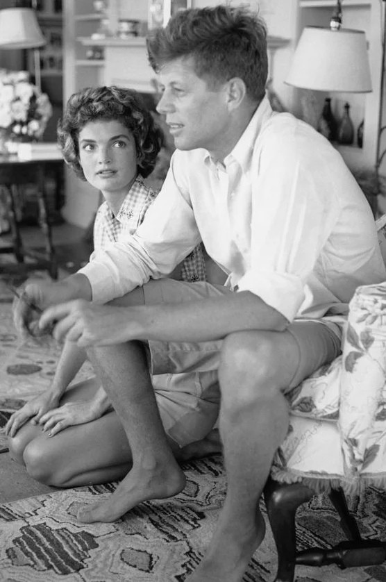 Jackie and JFK Preppy Clothes Black and White Photography