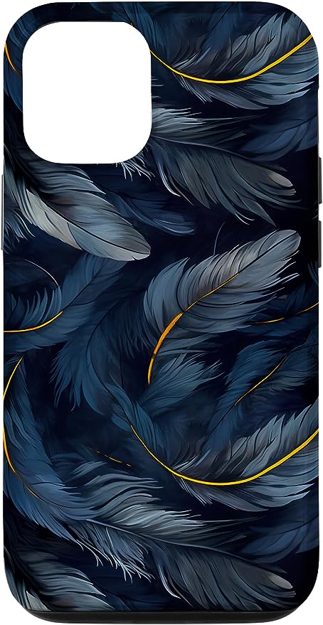 Dark Academia Phone Case for iPhone featuring Medieval Renaissance Style Black Raven Feather Art