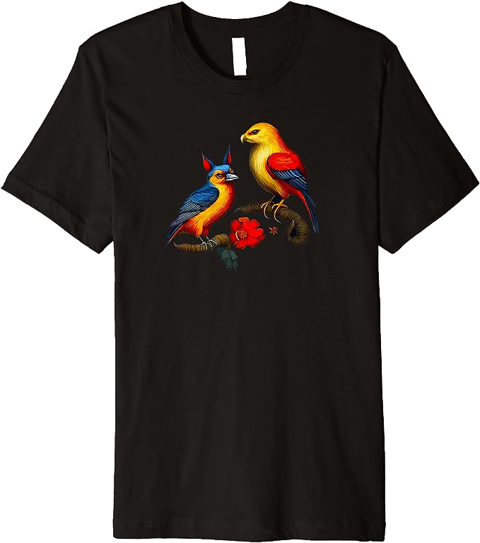 Dark Academia Shirt Black Gothic Bird Aesthetic Short Sleeve Fashion Tee