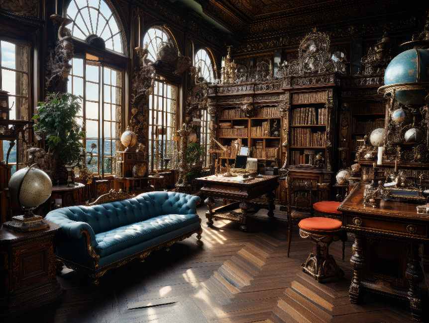 Maximalist Classical Academia Office