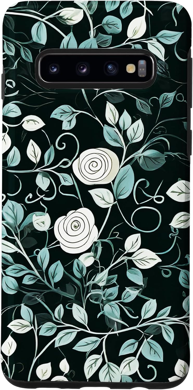 Dark Academia phone case with romantic, renaissance aesthetic flower art