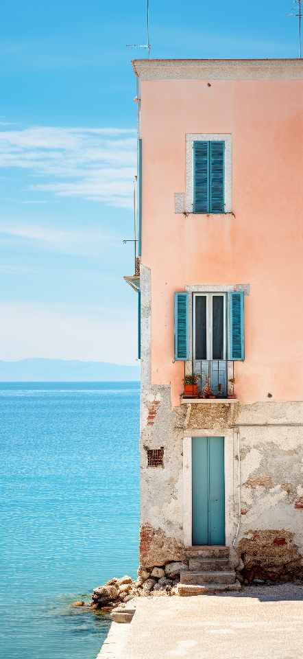 Blue Sea Italy Aesthetic iPhone Wallpaper