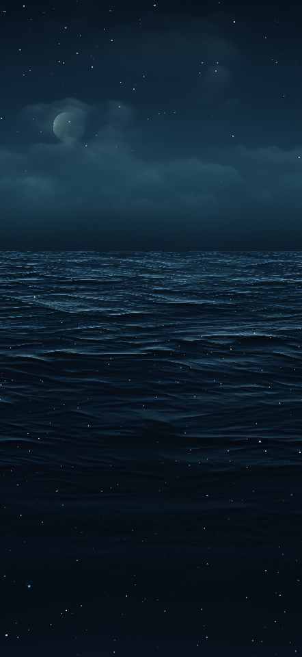 Dark Night Sea Ocean Beauty iPhone Wallpaper