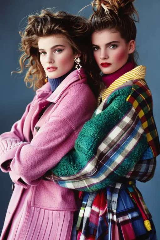 80s clothes Preppy Heathers style outfits and hair fashion