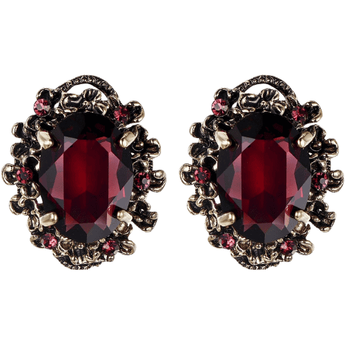 Dark academia Victorian-style cameo stud earrings with timeless appeal.