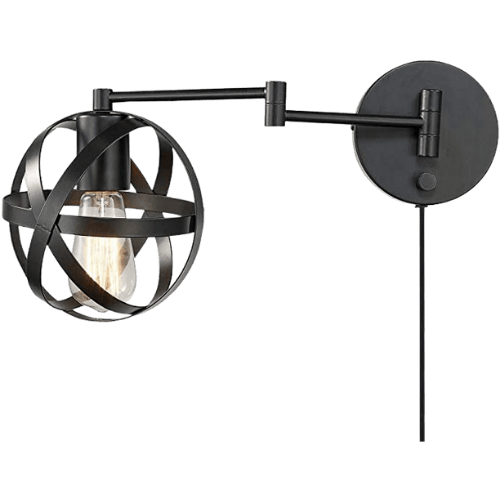 Dark Academia Lamp by Globe Electric 51544 Tatum Wall Sconce, Dark Bronze