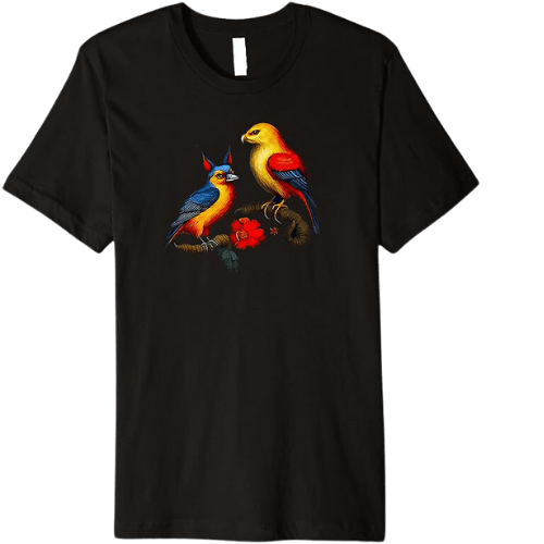 Dark Academia Shirt Black Gothic Bird Aesthetic Short Sleeve Fashion Tee