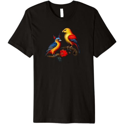 Dark Academia Shirt Black Gothic Bird Aesthetic Short Sleeve Fashion Tee