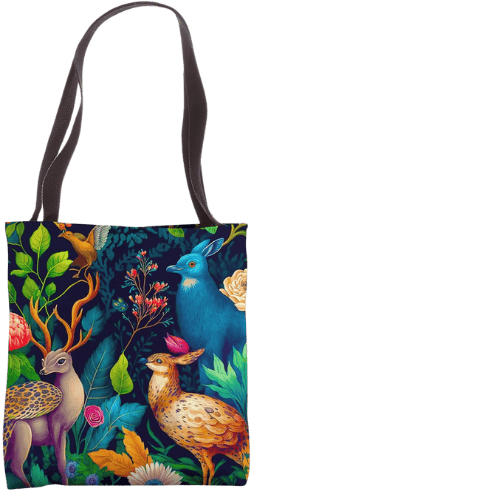 Dark Academia Tote Bag with romantic, renaissance aesthetic naturalism art